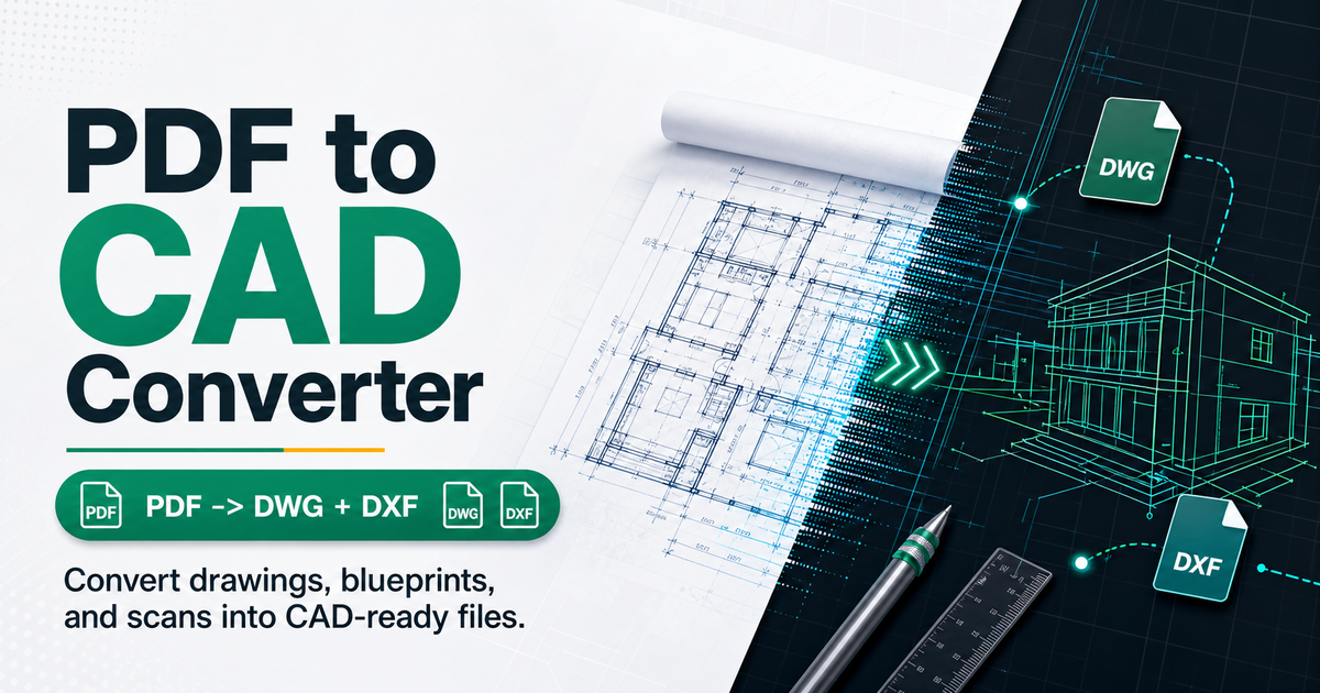 PDF to CAD & CNC: DWG, DXF, DGN & G-code - PDF to CAD Converter